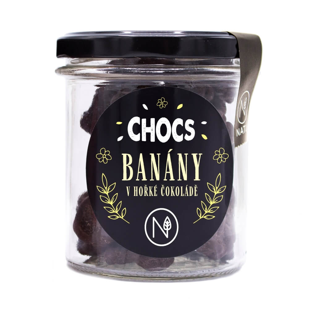 NATU CHOCS Banány v 60% hořké čokoládě 110g