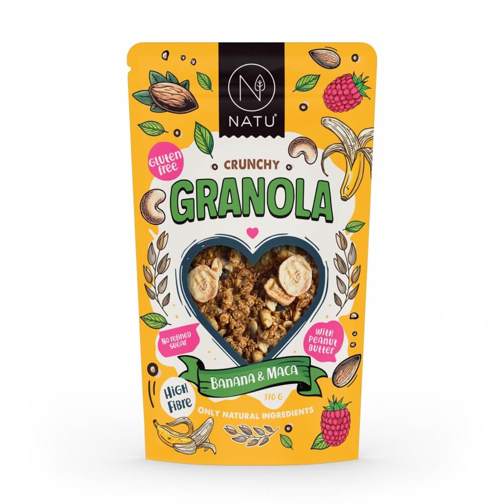 NATU Granola Banán a maca 370g
