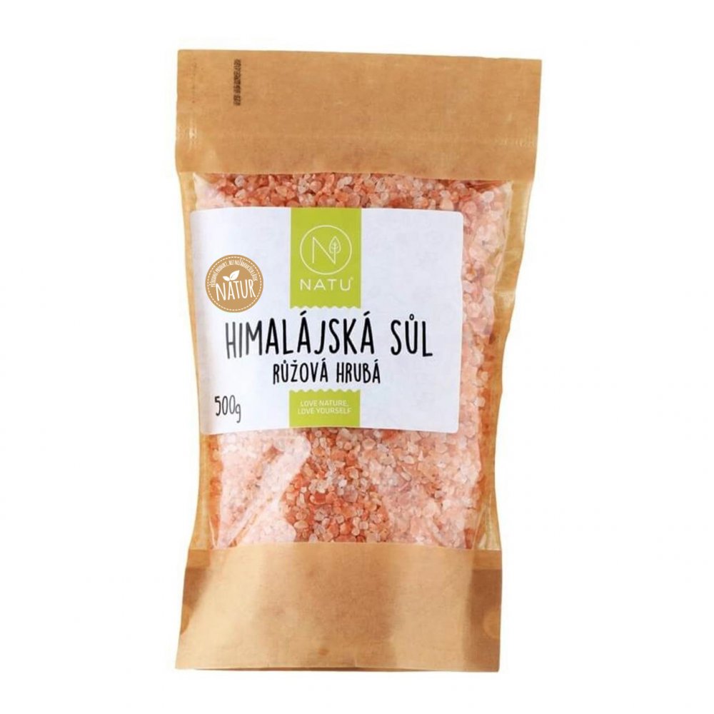 NATU Himalájská růžová sůl hrubá 500 g