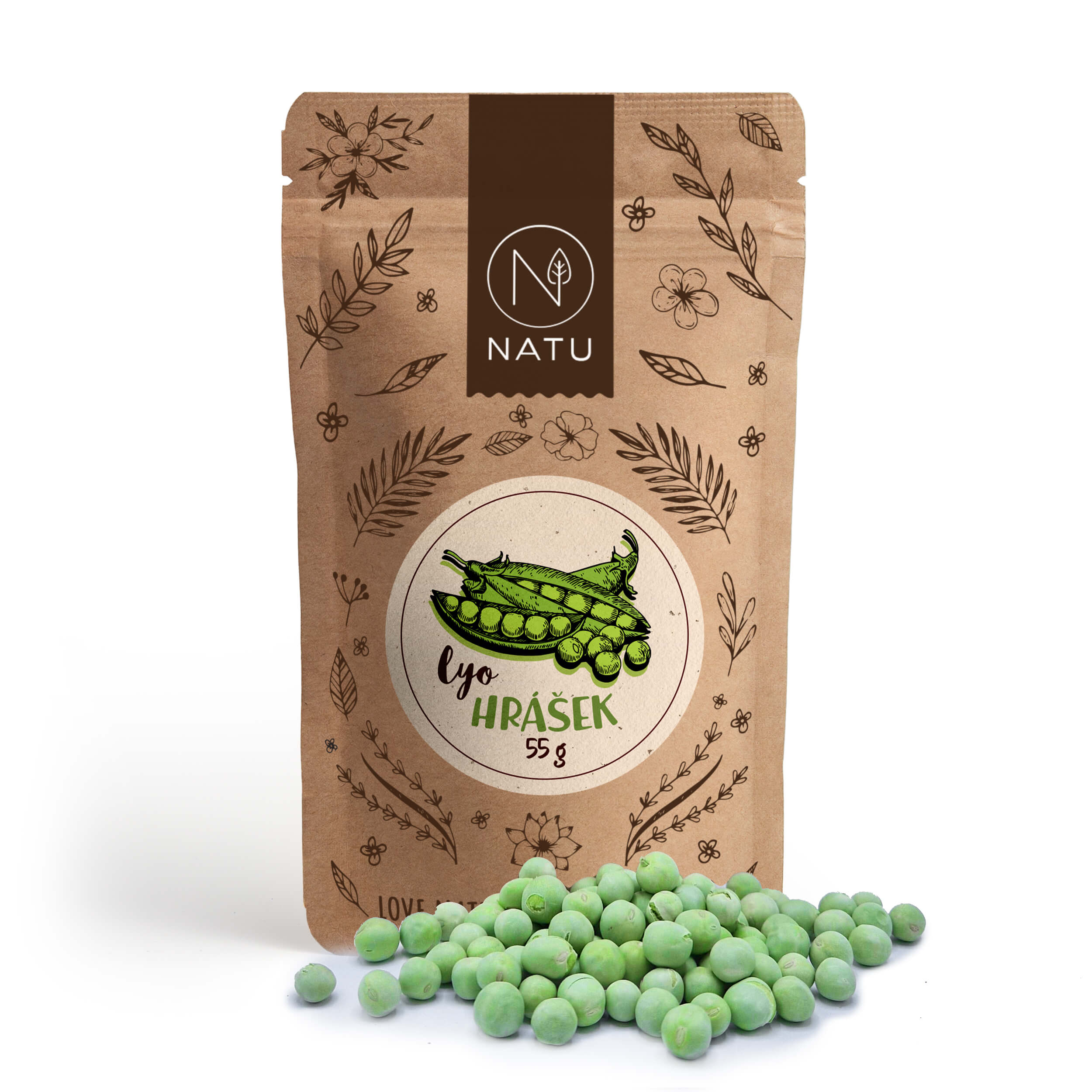 NATU Super Veggie Lyofilizovaný hrášek 55g