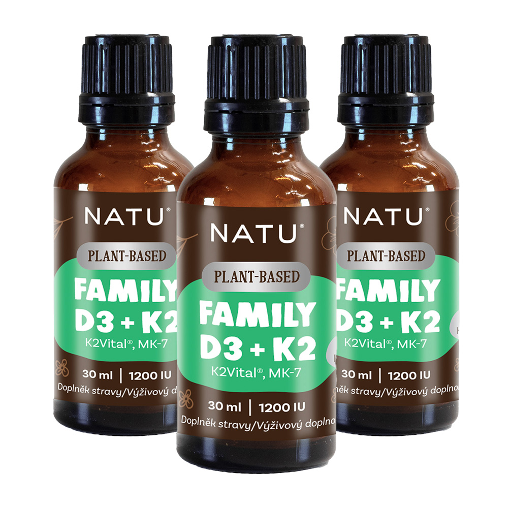 Levně 2+1 Family Vitamin D3+K2 (MK-7) vegan 30 ml