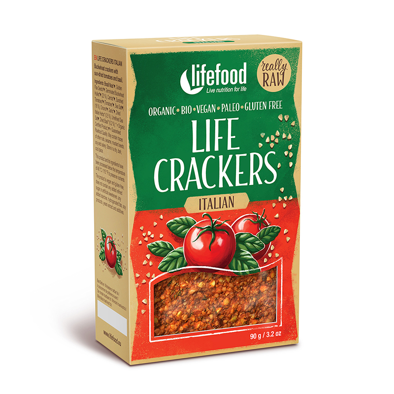 Lifefood Life Crackers Italské BIO RAW 90g