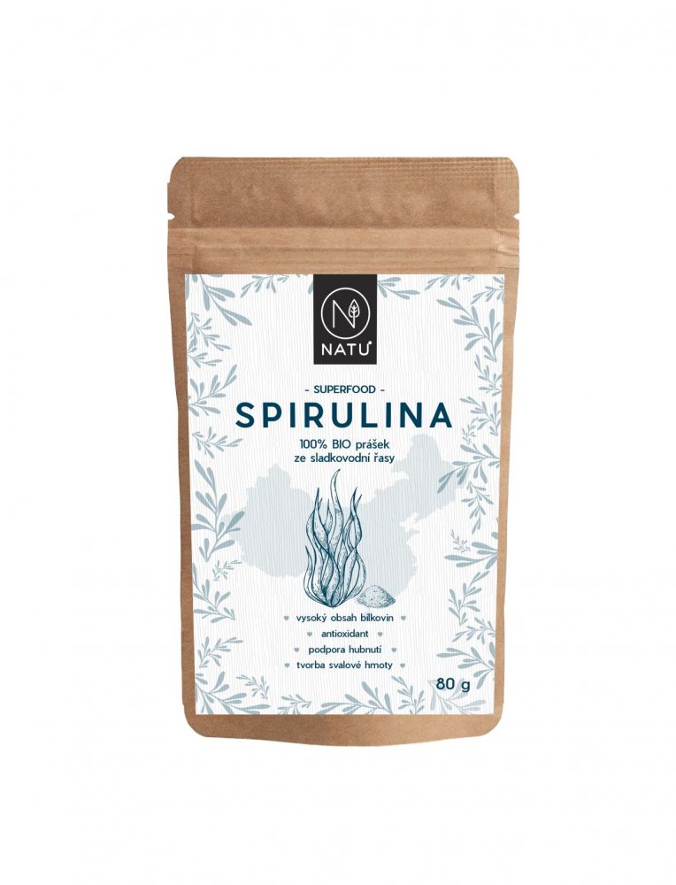 NATU Spirulina BIO prášek 80 g