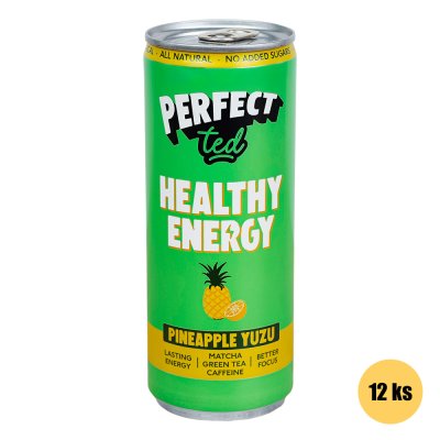 Healthy Matcha Energy Drink ananas a yuzu 12x250ml