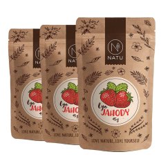 Lyofilizované jahody plátky 3x45g