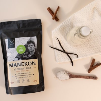 MANEKON Syrovátkový protein Bourbon vanilka se skořicí BIO 420g