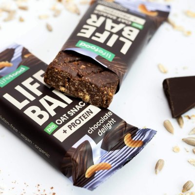 Organic Lifebar Oat Snack Protein Chocolate Delight 40g