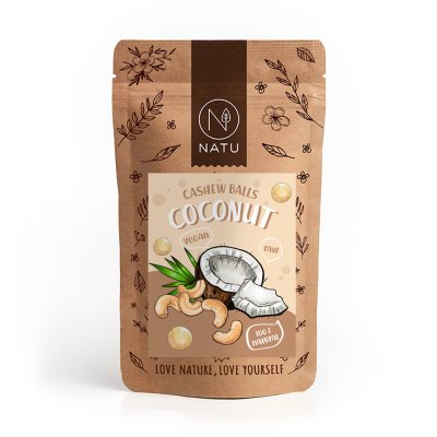 Kokosové kuličky s kešu krémem 70g