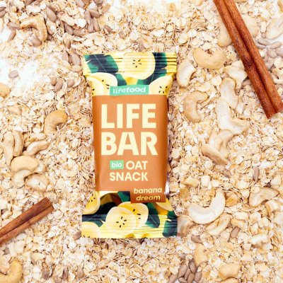 Lifefood Lifebar Oat Snack banánový BIO 40g