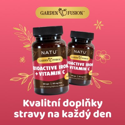 Garden Fusion Bioaktivní železo 20 mg s vitaminem C a piperinem 90 kapslí