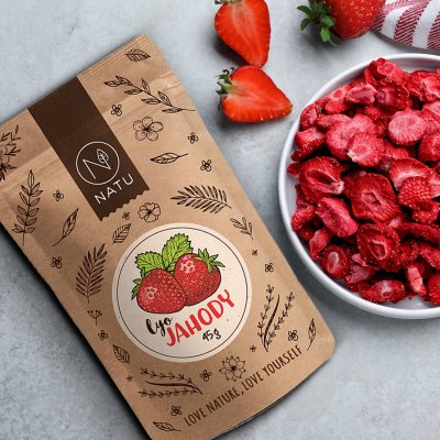 Lyofilizované jahody plátky 3x45g