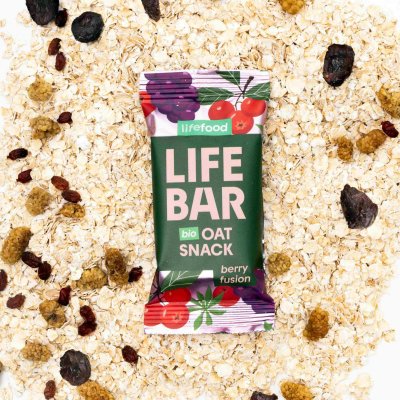 Lifefood Lifebar Oat Snack ovocný BIO 40g