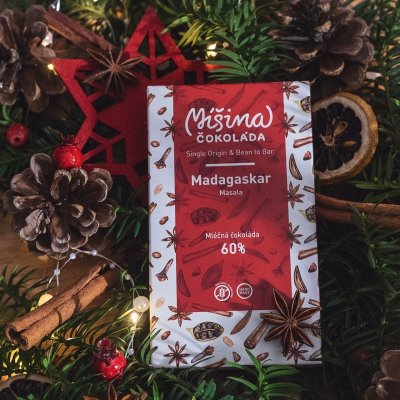 Míšina čokoláda Mléčná 60% Madagaskar hřejivá 50g