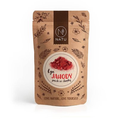 Lyofilizované jahody prach se zlomky 80g