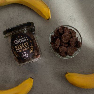CHOCS Banány v 60% hořké čokoládě 110g