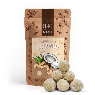 Kokosové kuličky s kešu krémem 70g