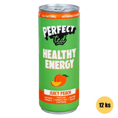 Healthy Matcha Energy Drink broskev 12x250 ml