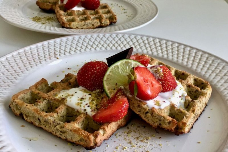 Pistáciové wafle