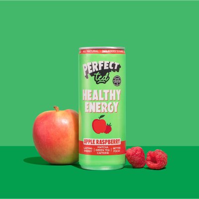 Healthy Matcha Energy Drink jablko a malina 4x250ml