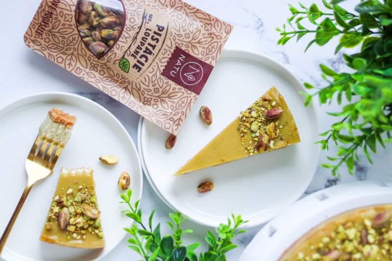 Pistáciový cheesecake