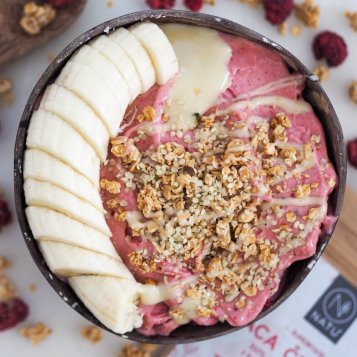 Superfood malinová zmrzlina s červenou macou