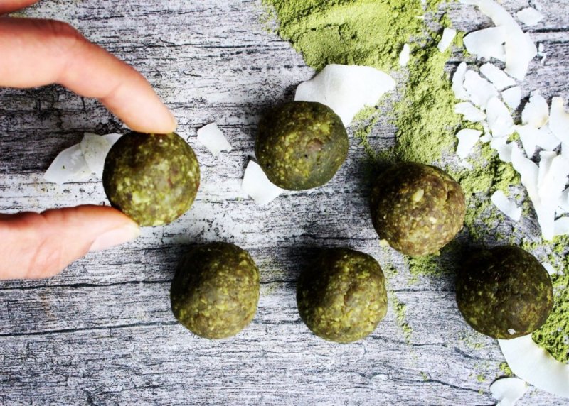 Matcha RAW kuličky