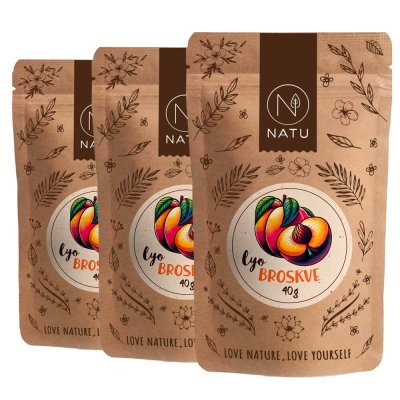 Lyofilizované broskve plátky 3x40g