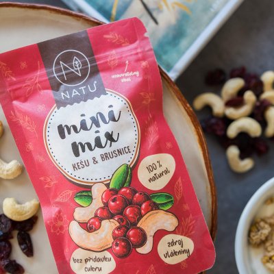 Mini mix kešu a brusinky 80g