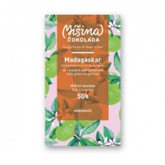 Míšina čokoláda Mléčná 50% Madagaskar se zelenými mandarinkami 50g