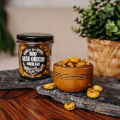 Kešu ořechy s indickým kari BIO 150g