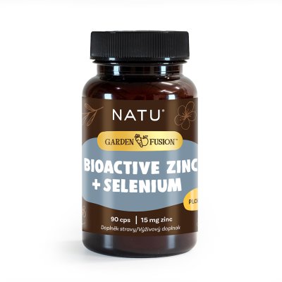 Garden Fusion Bioaktivní zinek 15 mg, selen, extrakt ze zeleného čaje 90 kapslí