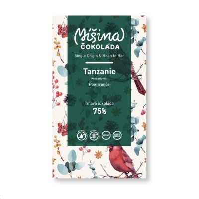 Míšina čokoláda Hořká 75% Tanzanie s pomerančem 50g