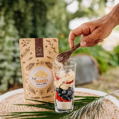 Lyofilizovaný ananas prach se zlomky 80g