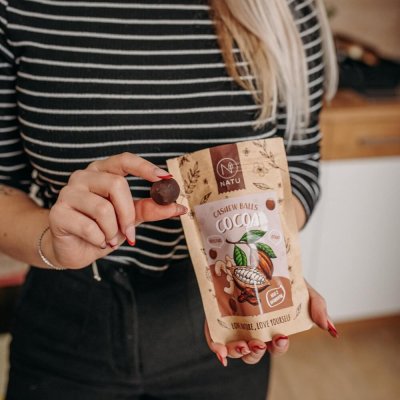 Kakaové kuličky s kešu krémem 70g