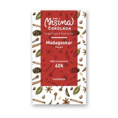 Míšina čokoláda Mléčná 60% Madagaskar hřejivá 50g