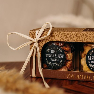 Dárkový set BIO ochucených ořechů