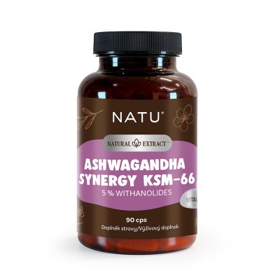 Ashwagandha extrakt KSM-66 (5% withanolidů) s piperinem 90 kapslí