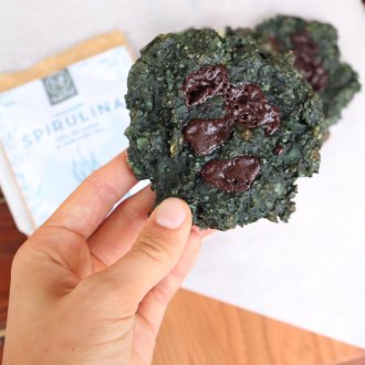 Cookies se spirulinou