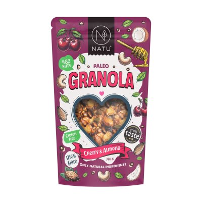 Paleo Granola Třešně a mandle 370g