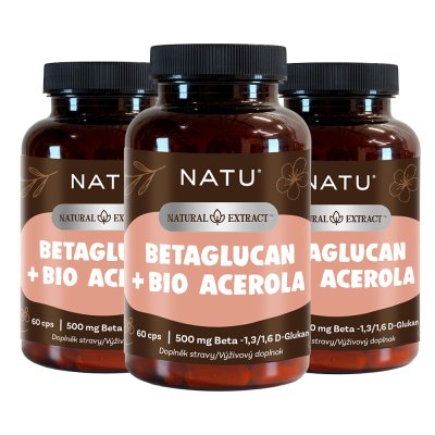 2+1 BetaGlukan 500 mg s BIO acerolou 60 kapslí