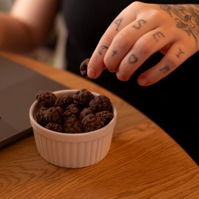 CHOCS Raspberries in 60% Dark Chocolate  90g