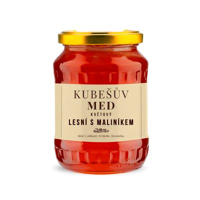 Kubeš's forest honey with raspberry 480g