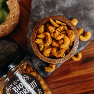 Kešu ořechy s indickým kari BIO 150g