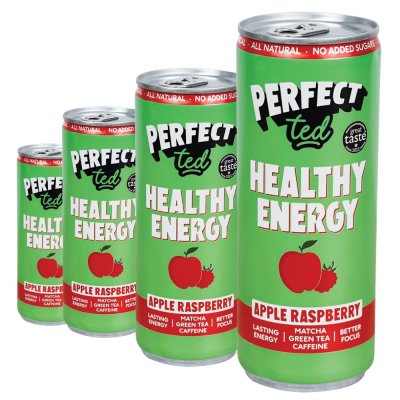 Healthy Matcha Energy Drink jablko a malina 4x250ml