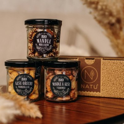 Dárkový set BIO ochucených ořechů