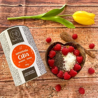 Superkaše CHIA s malinami a kokosem 450g