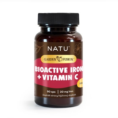 Garden Fusion Bioaktivní železo 20 mg s vitaminem C a piperinem 90 kapslí