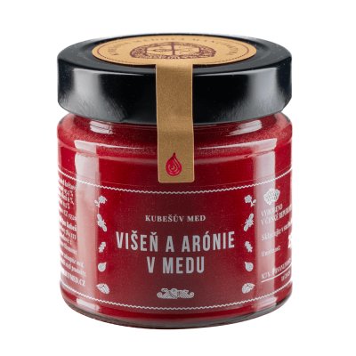Kubeš's honey paste with sour cherry and aronia 250g