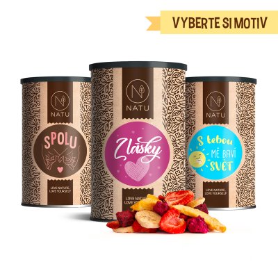 Tubus plný sladkého ovoce - design dle výběru 85g - Motiv: S tebou mě baví svět 85g