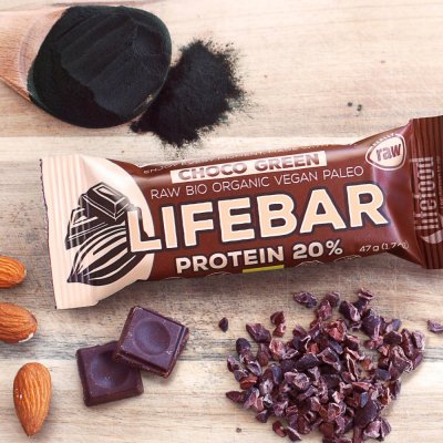 Lifefood Lifebar Protein Čokoládová se spirulinou BIO 47g